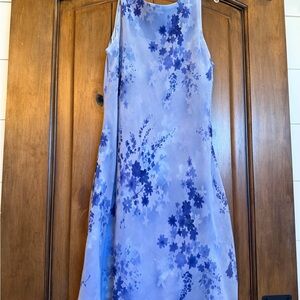 Alyn Paige Blue Floral Midi Dress